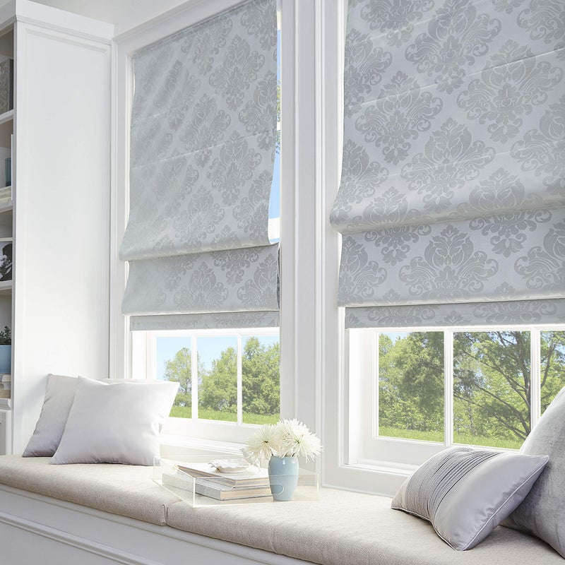 Curtainworks Damask Room Darkening Cordless Roman Shade - Image 2